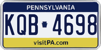 PA license plate KQB4698