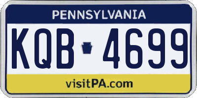 PA license plate KQB4699