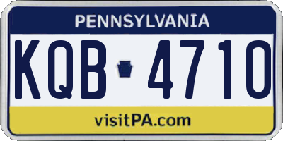 PA license plate KQB4710