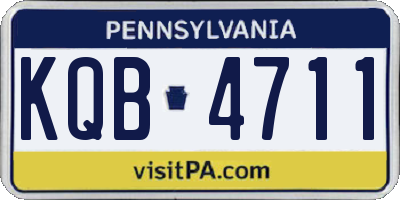 PA license plate KQB4711