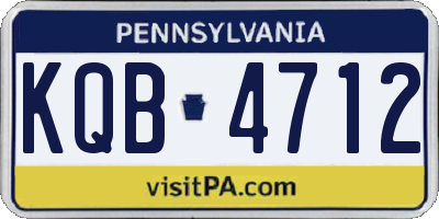 PA license plate KQB4712