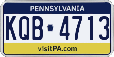 PA license plate KQB4713