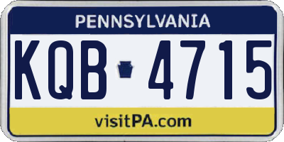PA license plate KQB4715