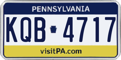 PA license plate KQB4717