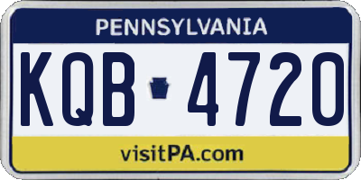 PA license plate KQB4720