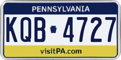 PA license plate KQB4727