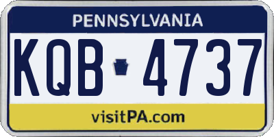 PA license plate KQB4737