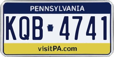 PA license plate KQB4741
