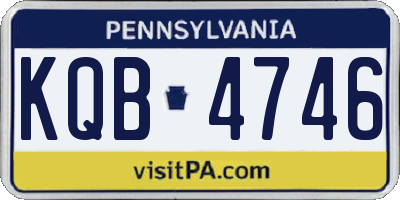 PA license plate KQB4746