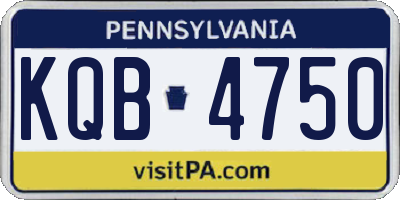 PA license plate KQB4750