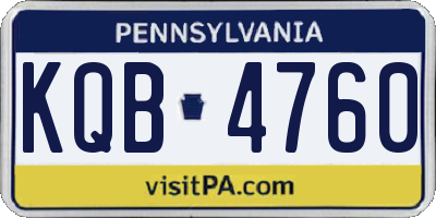 PA license plate KQB4760