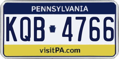 PA license plate KQB4766