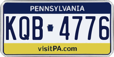 PA license plate KQB4776