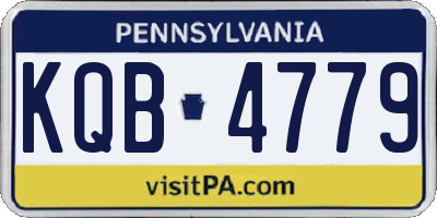 PA license plate KQB4779