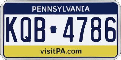 PA license plate KQB4786