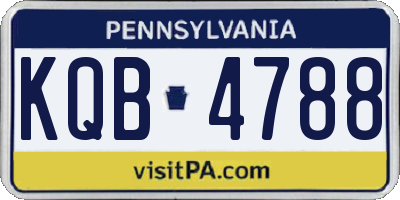 PA license plate KQB4788