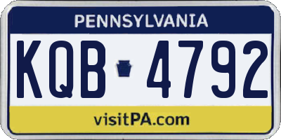 PA license plate KQB4792