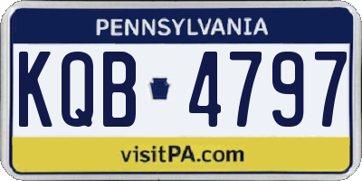 PA license plate KQB4797