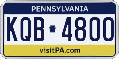 PA license plate KQB4800