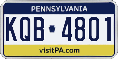 PA license plate KQB4801