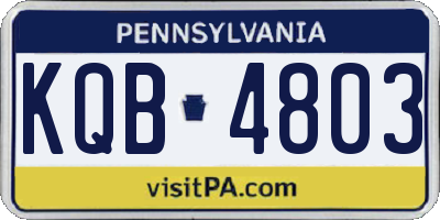 PA license plate KQB4803