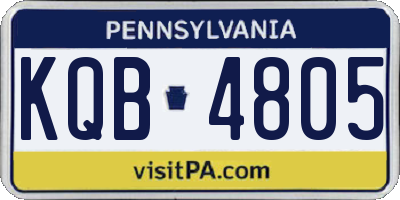 PA license plate KQB4805