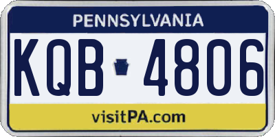 PA license plate KQB4806