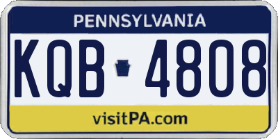 PA license plate KQB4808