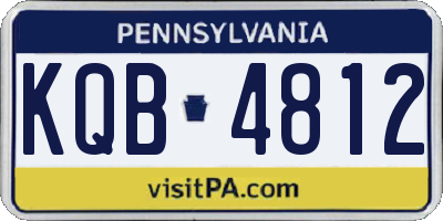 PA license plate KQB4812