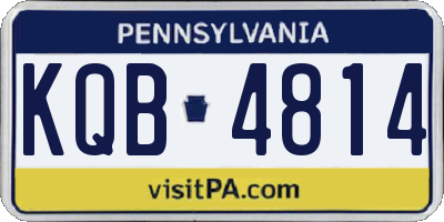 PA license plate KQB4814