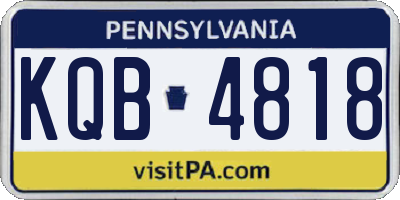 PA license plate KQB4818