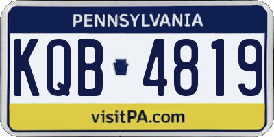 PA license plate KQB4819