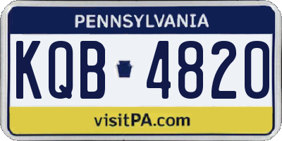 PA license plate KQB4820