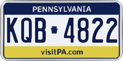 PA license plate KQB4822