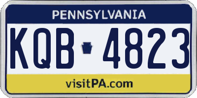 PA license plate KQB4823