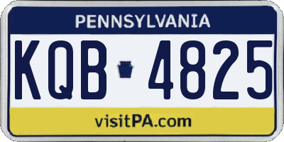 PA license plate KQB4825