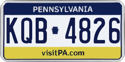 PA license plate KQB4826