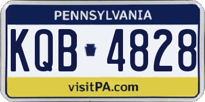 PA license plate KQB4828