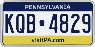 PA license plate KQB4829