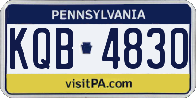 PA license plate KQB4830