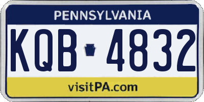 PA license plate KQB4832