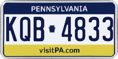 PA license plate KQB4833