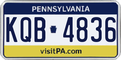 PA license plate KQB4836