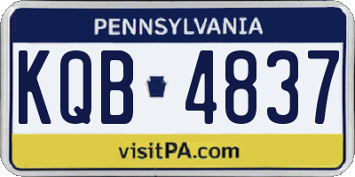 PA license plate KQB4837