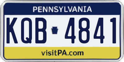 PA license plate KQB4841
