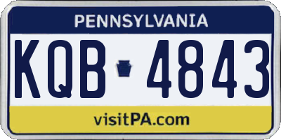 PA license plate KQB4843