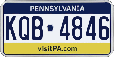 PA license plate KQB4846