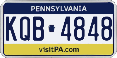 PA license plate KQB4848