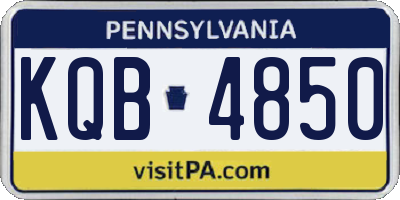 PA license plate KQB4850