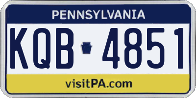 PA license plate KQB4851